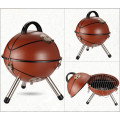 Fußball geformt Mini Holzkohle BBQ Grill für Camping